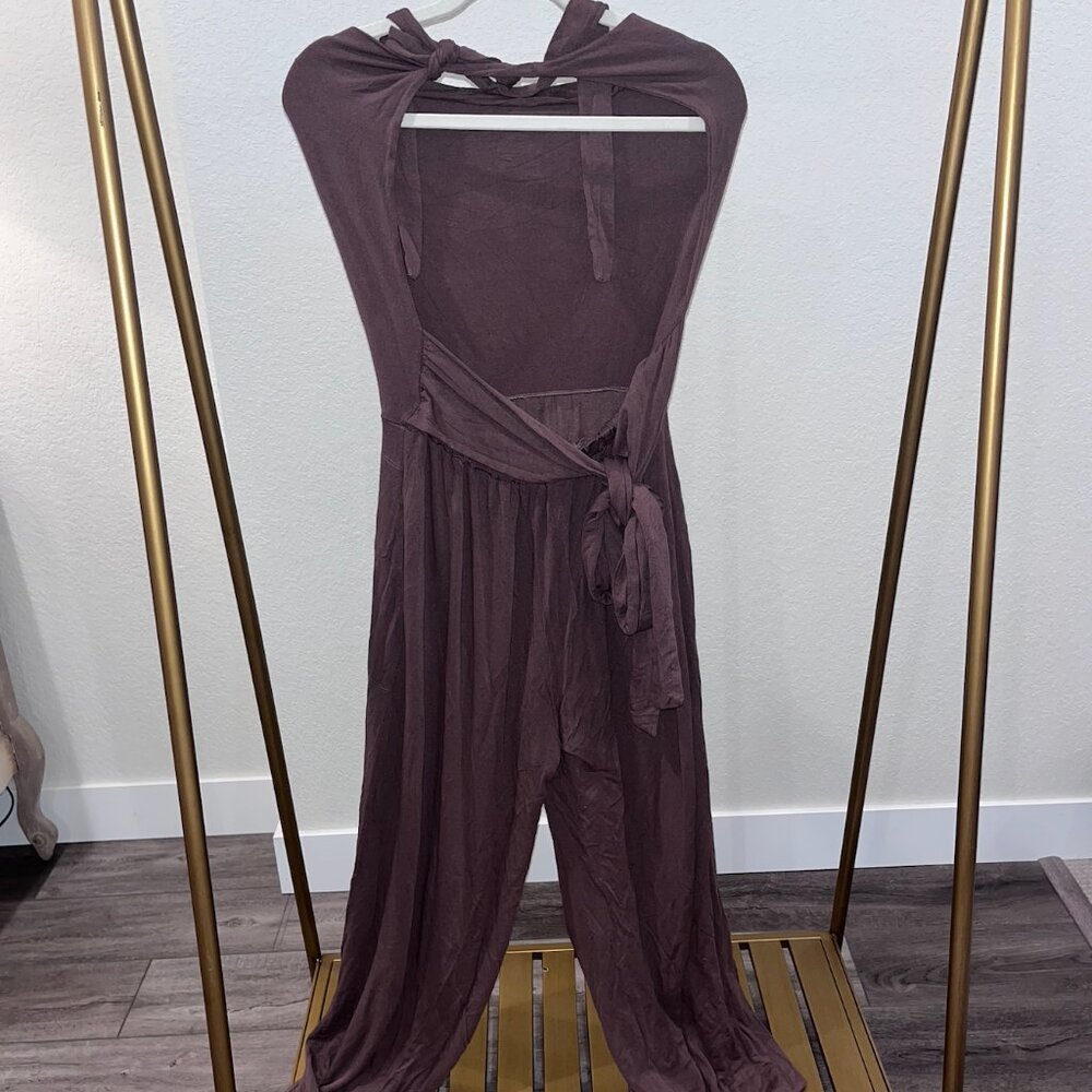 Free People One Piece Jumpsuit Open Back Tie